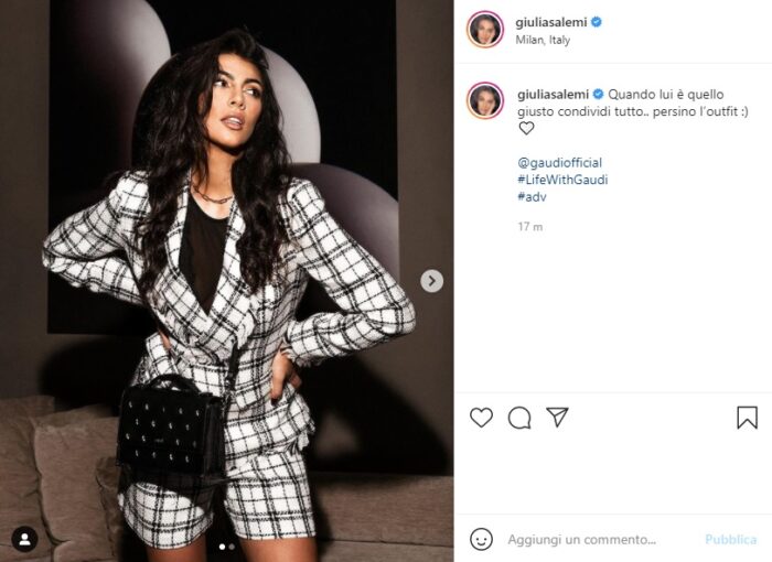 Giulia Salemi post Instagram