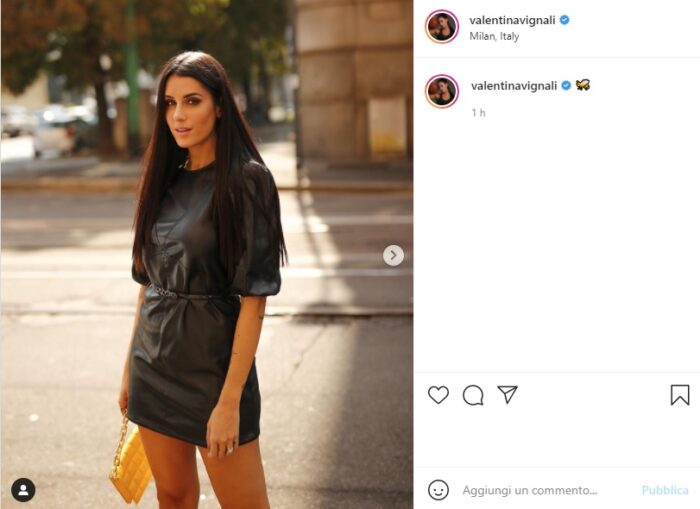Valentina Vignali post Instagram