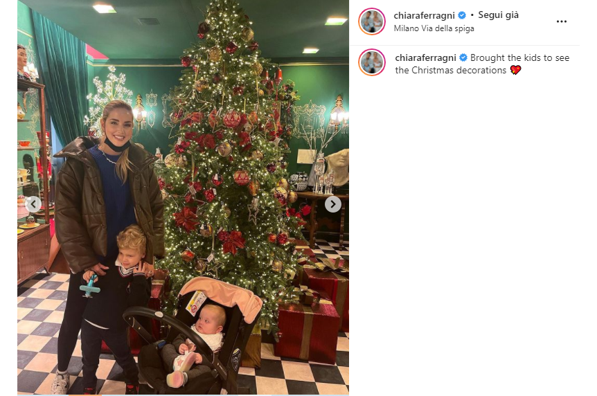 Chiara in giro con i figli