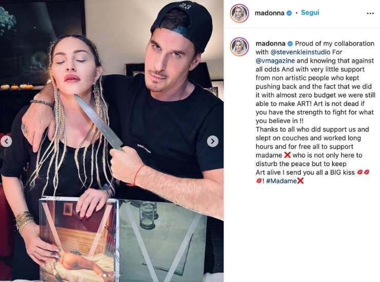 Il post su Instagram