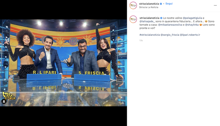 Il comunicato di Striscia