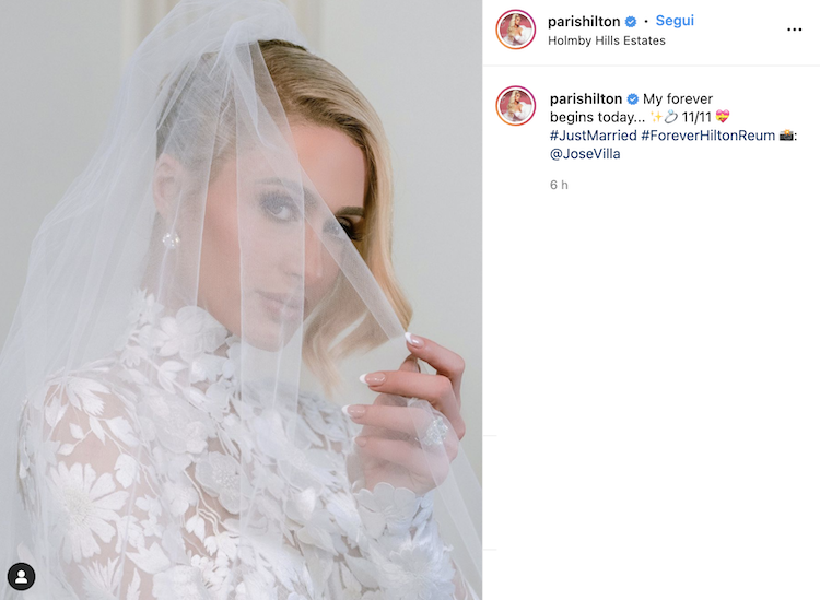 Paris Hilton e le foto del suo abito da sposa
