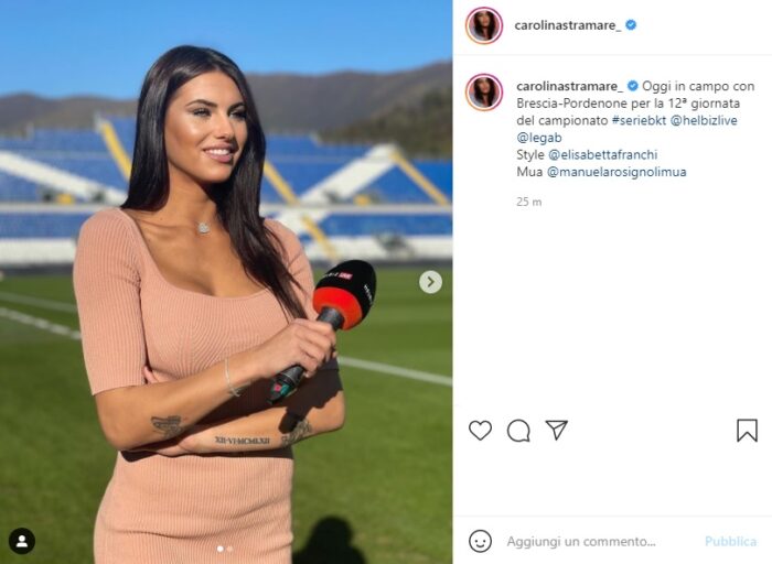 carolina stramare post Instagram 
