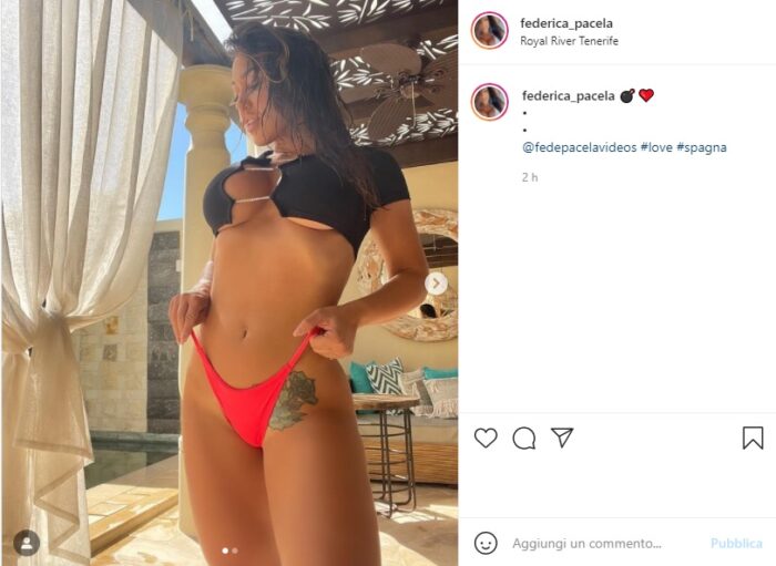 Federica Pacela post Instagram