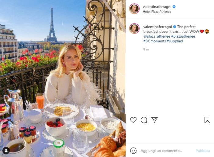 Valentina Ferragni post Instagram