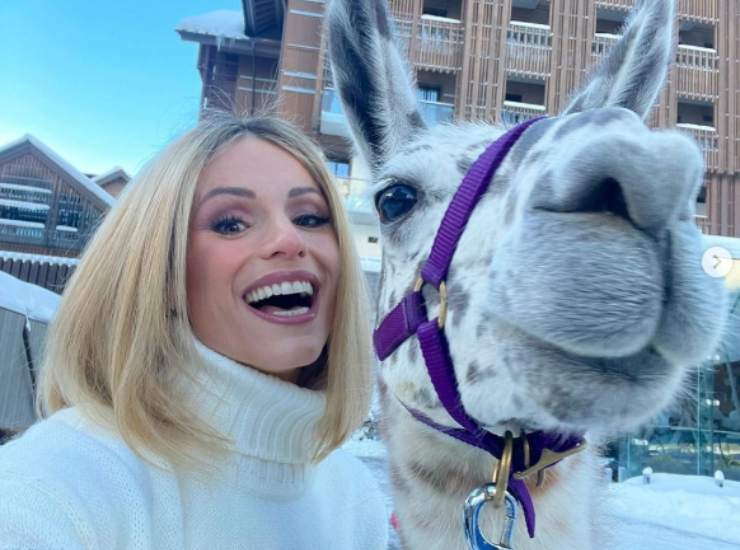 Michelle Hunziker lama