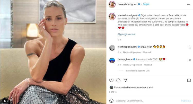 Michelle Hunziker Instagram Armani