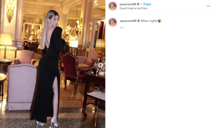 Sara Croce Instagram Outfit Abito Nero