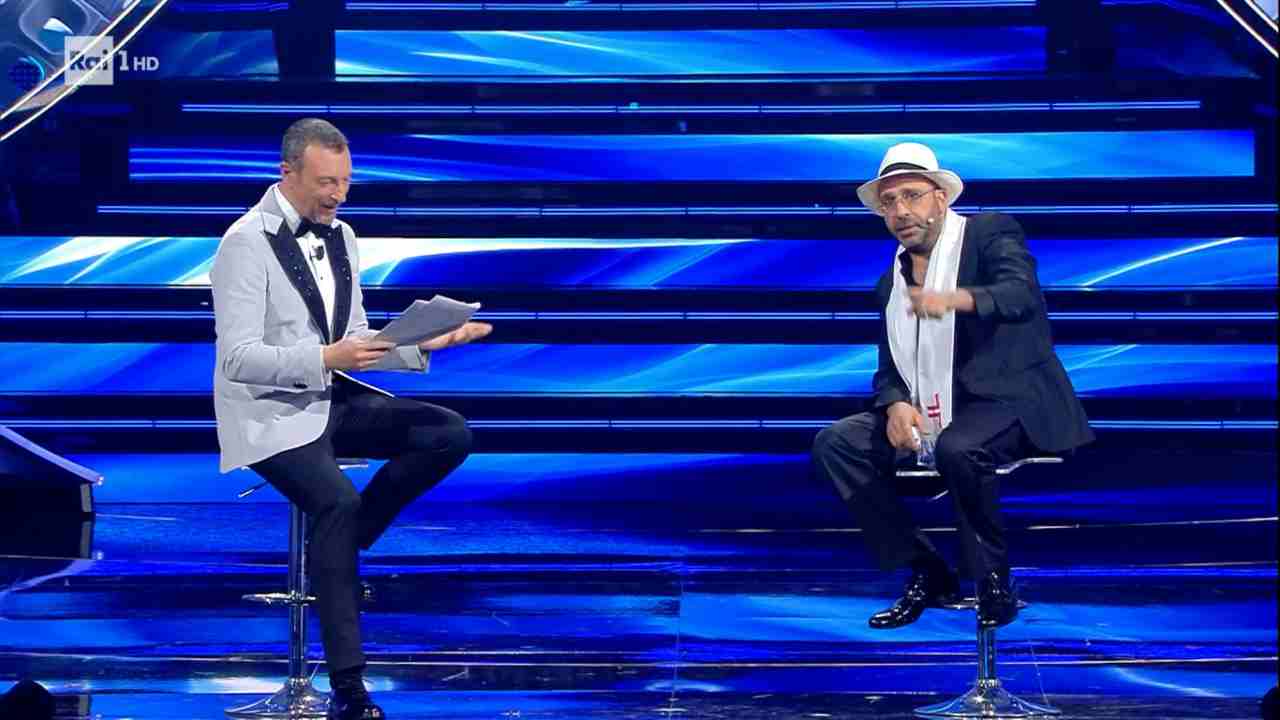 Amadeus e Checco Zalone Sanremo 2022 record di ascolti