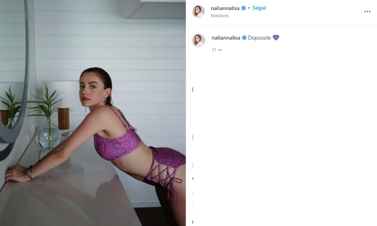 Annalisa Scarrone alle Maldive Instagram