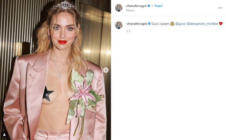 Chiara Ferragni Milano Fashion Week Gucci