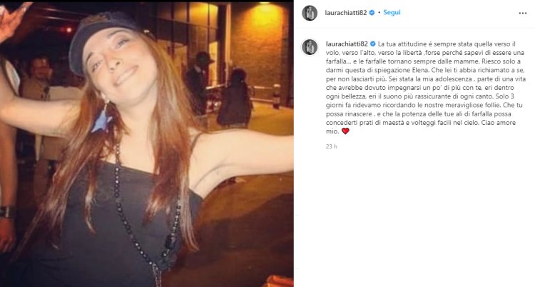 Elena Amica di Laura Chiatti Lutto Instagram