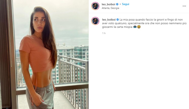 Eleonora Boi posa nel post di Instagram Georgia