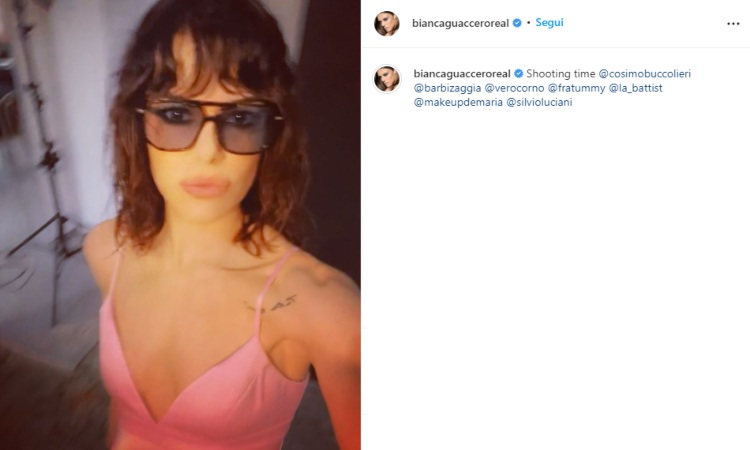 Bianca Guaccero abito rosa outfit Instagram