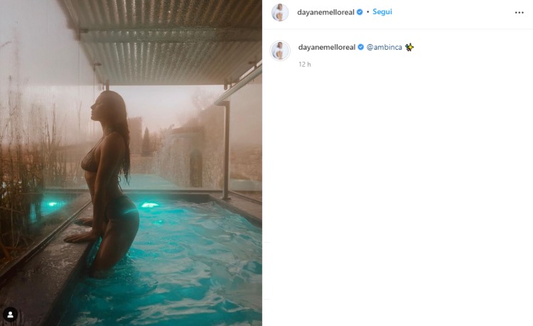 Dayane Mello in piscina bikini Instagram