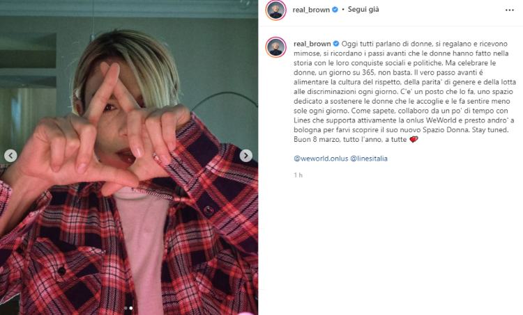 Emma Festa della donna gesto post Instagram