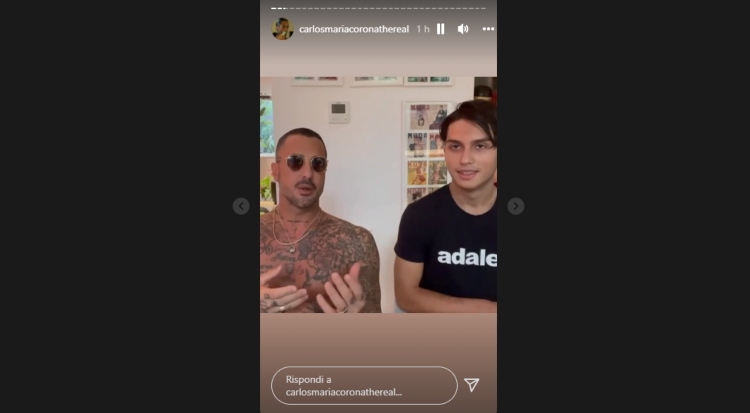 Fabrizio Corona e Carlos rispondono a Nina Moric Instagram