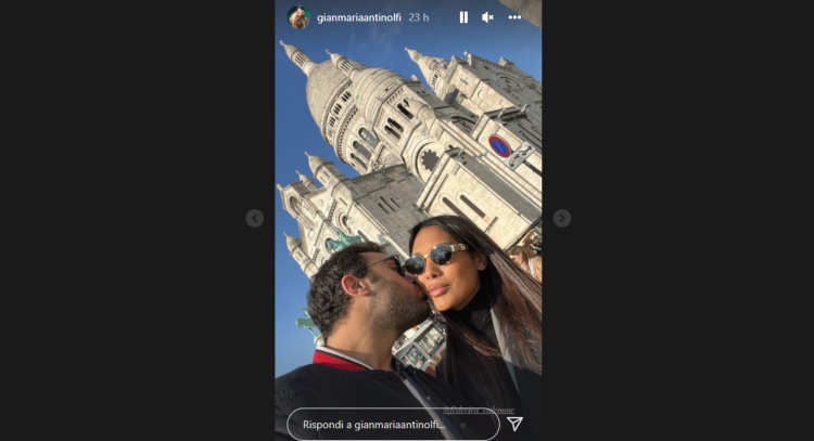 Federica Calemme e Gianmaria Antinolfi a Parigi storia Instagram