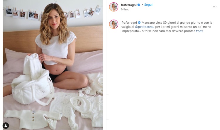 Francesca Ferragni pancione Instagram