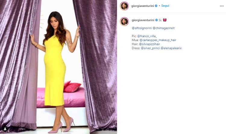 Giorgia Venturini gravidanza pancione foto Instagram