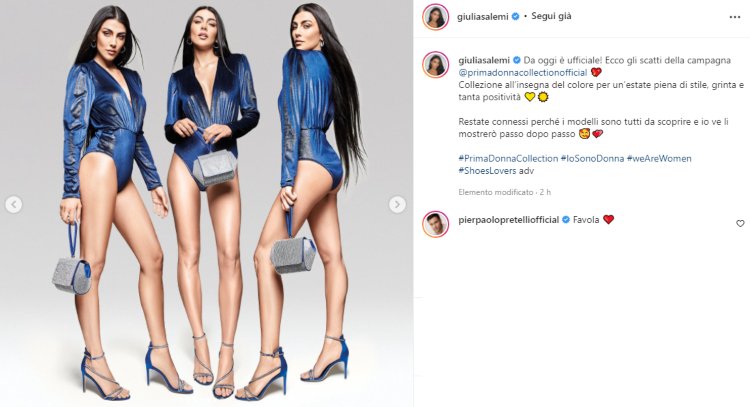 Giulia Salemi sponsor Primadonna Collection outfit Instagram