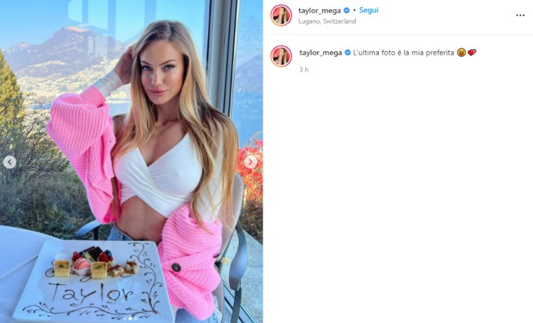 Taylor Mega Lugano dolcetti foto Instagram