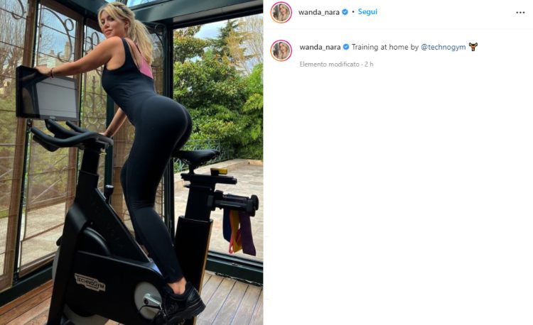 Wanda Nara fitness palestra Instagram