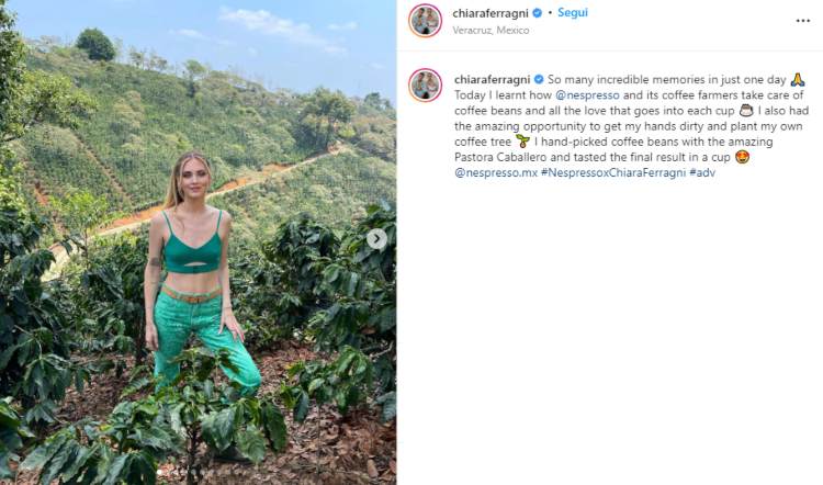 Chiara Ferragni Nespresso verde