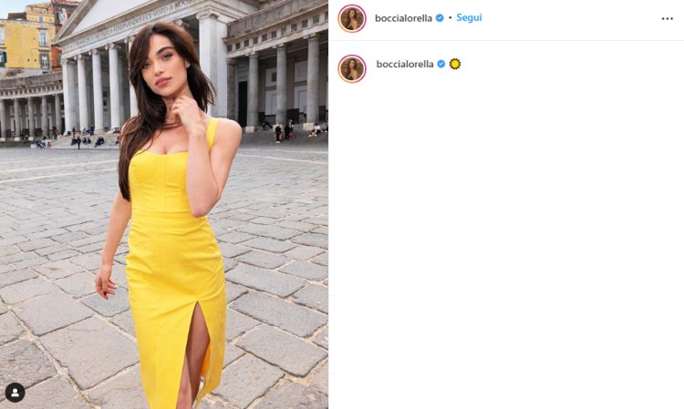 Lorella Boccia vestito giallo