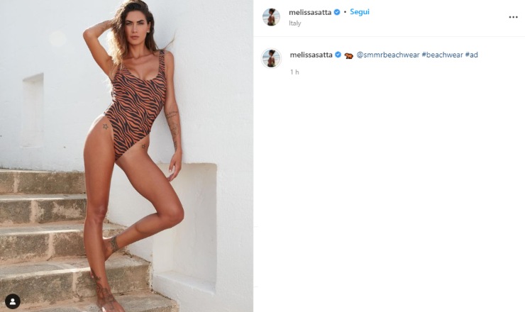 Melissa Satta costume tigrato