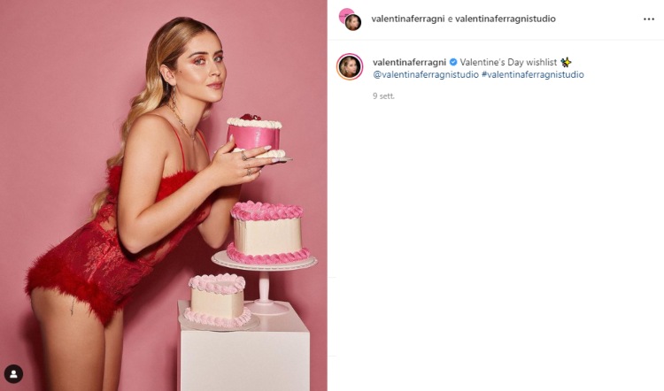 Valentina Ferragni baby doll san valentino