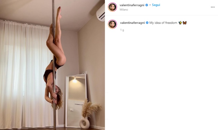 Valentina Ferragni pole dance