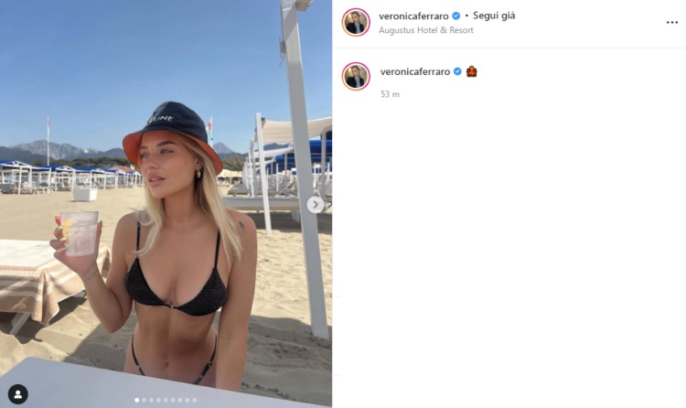Veronica Ferraro bikini nero