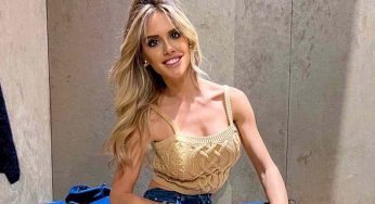 Michela Persico in rosso infuoca il web: top corto e spacco vertiginoso