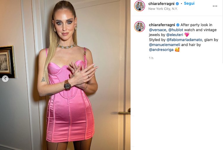 Post Instagram Chiara Ferragni