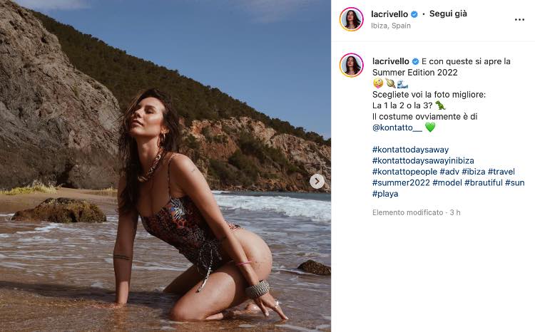 Post Instagram Giorgia Crivello
