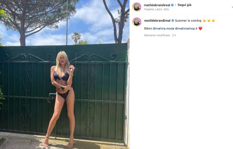 Post Instagram Matilde Brandi