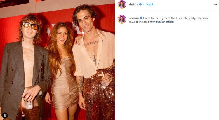 Shakira e Maneskin