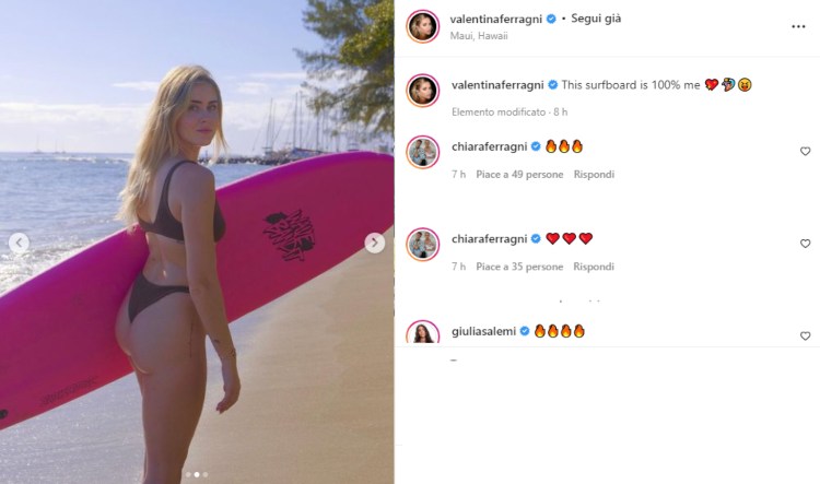 Valentina Ferragni bikini hawaii