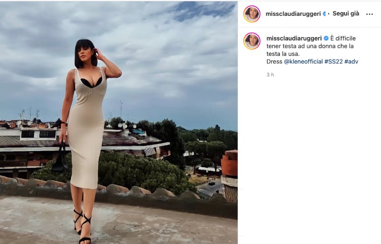 Post Instagram Claudia Ruggeri