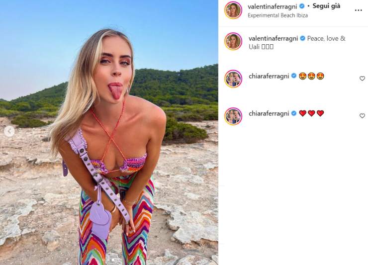 Valentina Ferragni completo bikini Ibiza