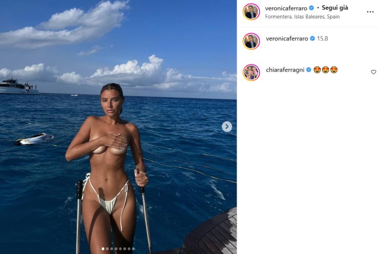 Veronica Ferraro ferragosto topless