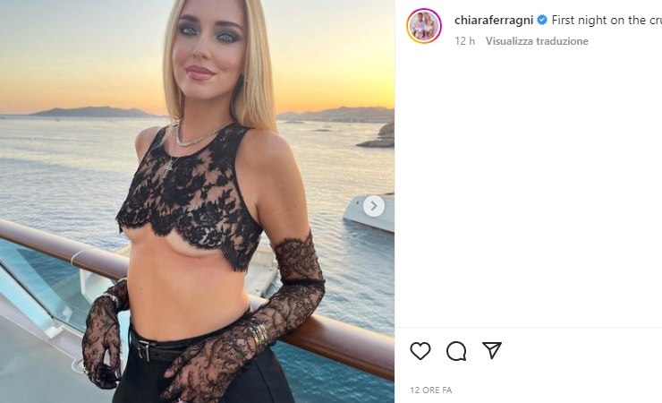 Chiara Ferragni senza reggiseno