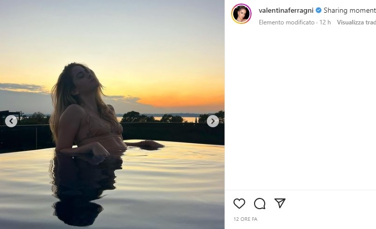 Valentina Ferragni bikini trasparente
