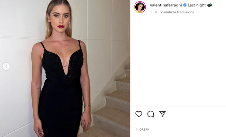 Valentina Ferragni vestito scollato
