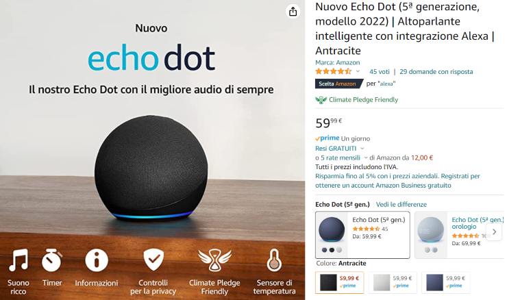 Nuovo Echo Dot Amazon 2022 15-11-2022 bloglive