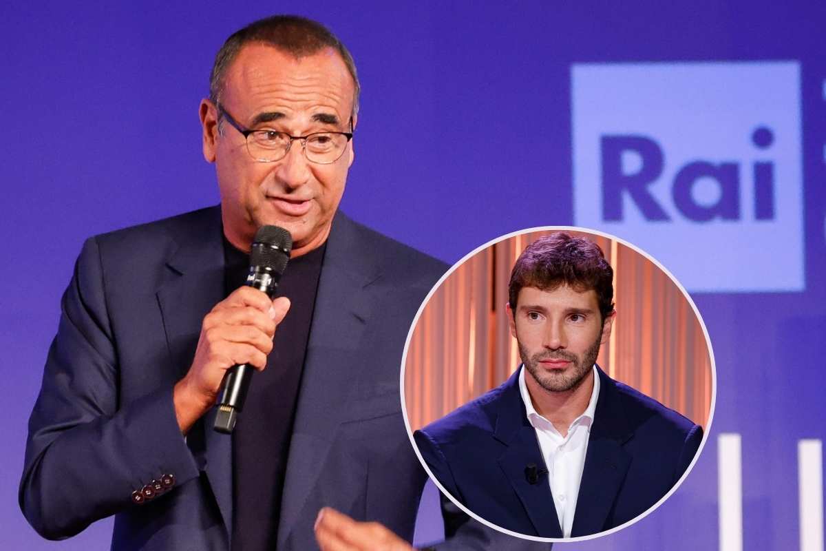 carlo conti e de martino in cornice